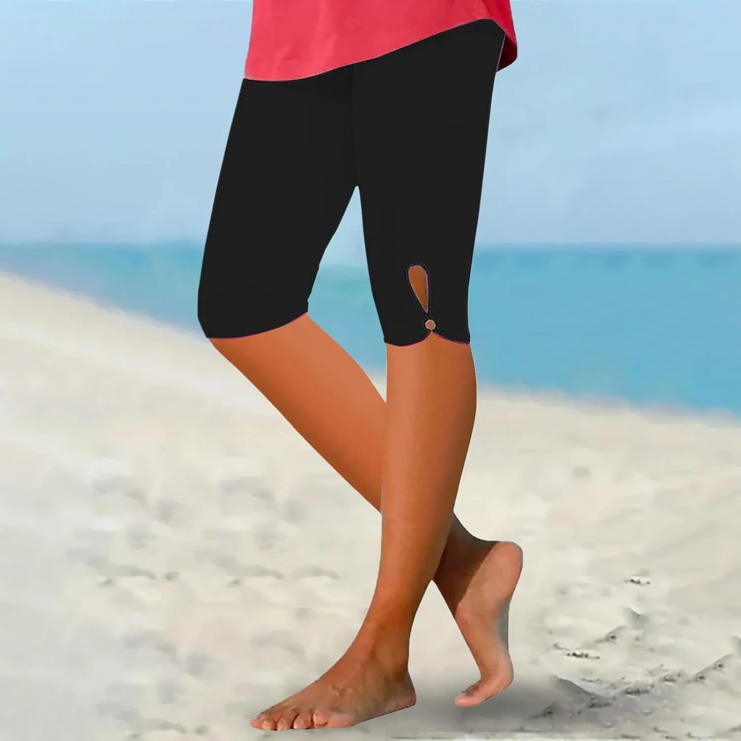 Capri Leggings for Women High Waist Cropped Yoga Pants Summer Casual Lightweight Soft Workout Lounge Capris