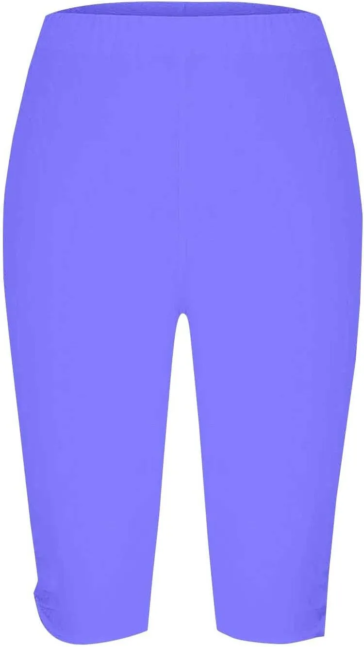 Capri Leggings for Women Summer High Waist Yoga Capris Soft Stretch Workout 3/4 Tight Pants Running Crop Trousers