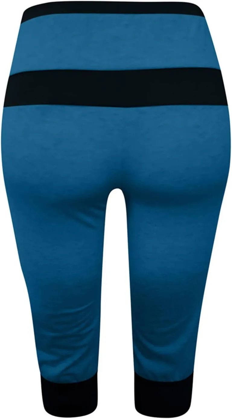 Capri Pants for Women Stretch Drawstring Low Rise Jogger Pants Comfy Soft Lounge Cropped Yoga Pants with Pockets