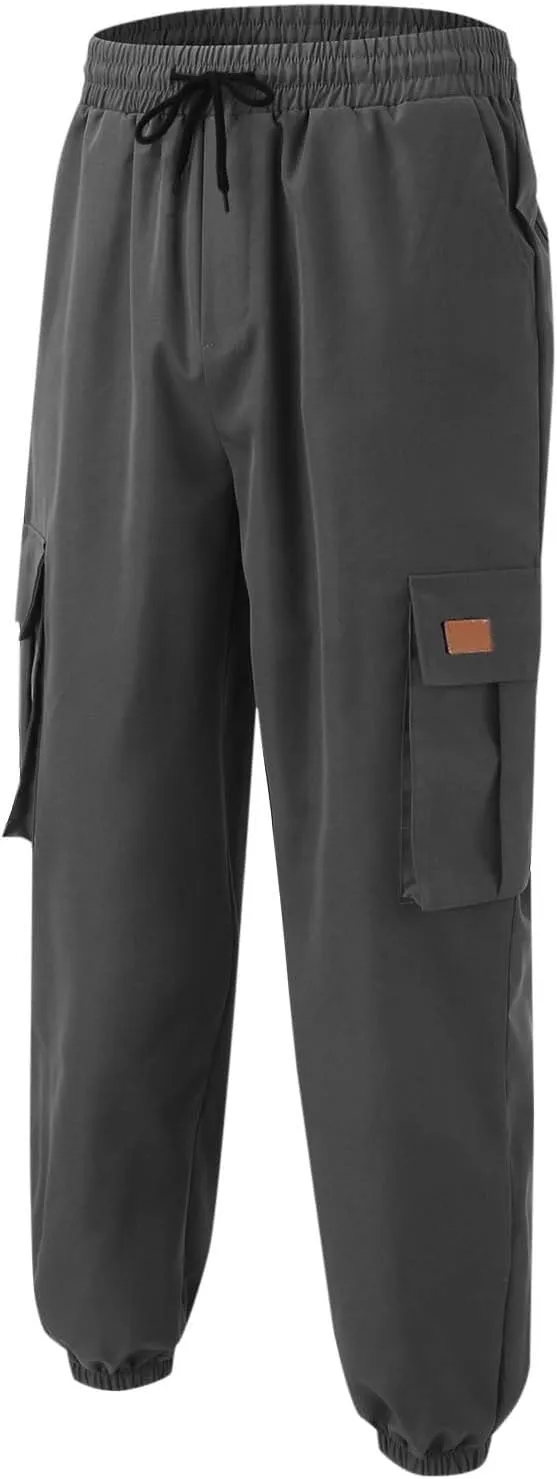 Cargo Pants for Men Slim Fit Men's Hiking Pants Casual Lightweight Joggers Work Pants Multi-Pocket Military Pants