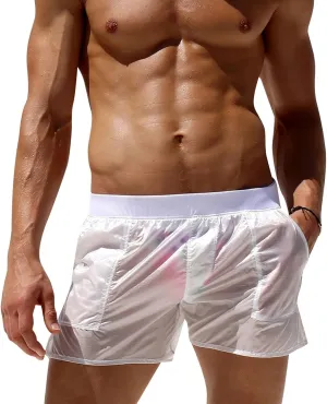Cargo Shorts for Men 4 Way Stretch Swim Trunks Men Men's Unlined Transparent Sexy Fashion Casual Pants
