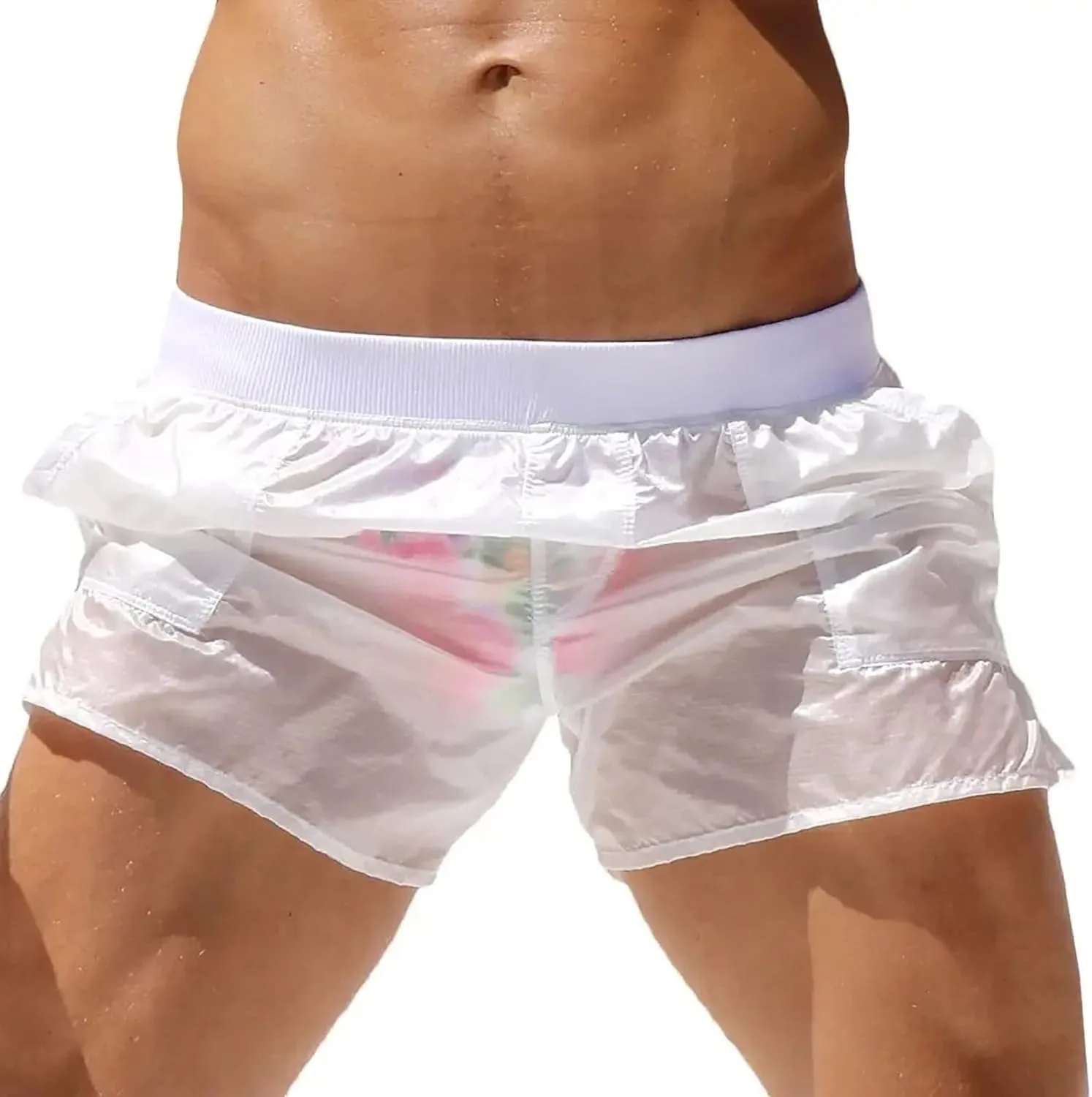 Cargo Shorts for Men 4 Way Stretch Swim Trunks Men Men's Unlined Transparent Sexy Fashion Casual Pants