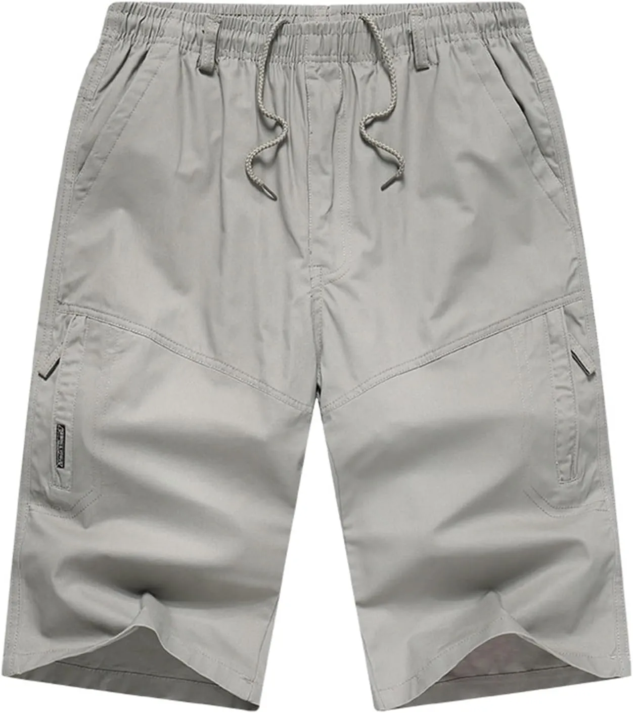 Cargo Shorts for Men Classic Fit Drawstring Cotton Shorts Solid Athletic Shorts Casual Outdoor Work Golf Shorts