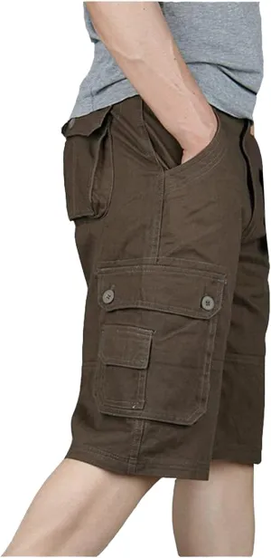 Cargo Shorts for Men Zipper Fly Relaxed Straight Leg Lightweight Work Shorts Casual 2025 Summer Tactical Pants
