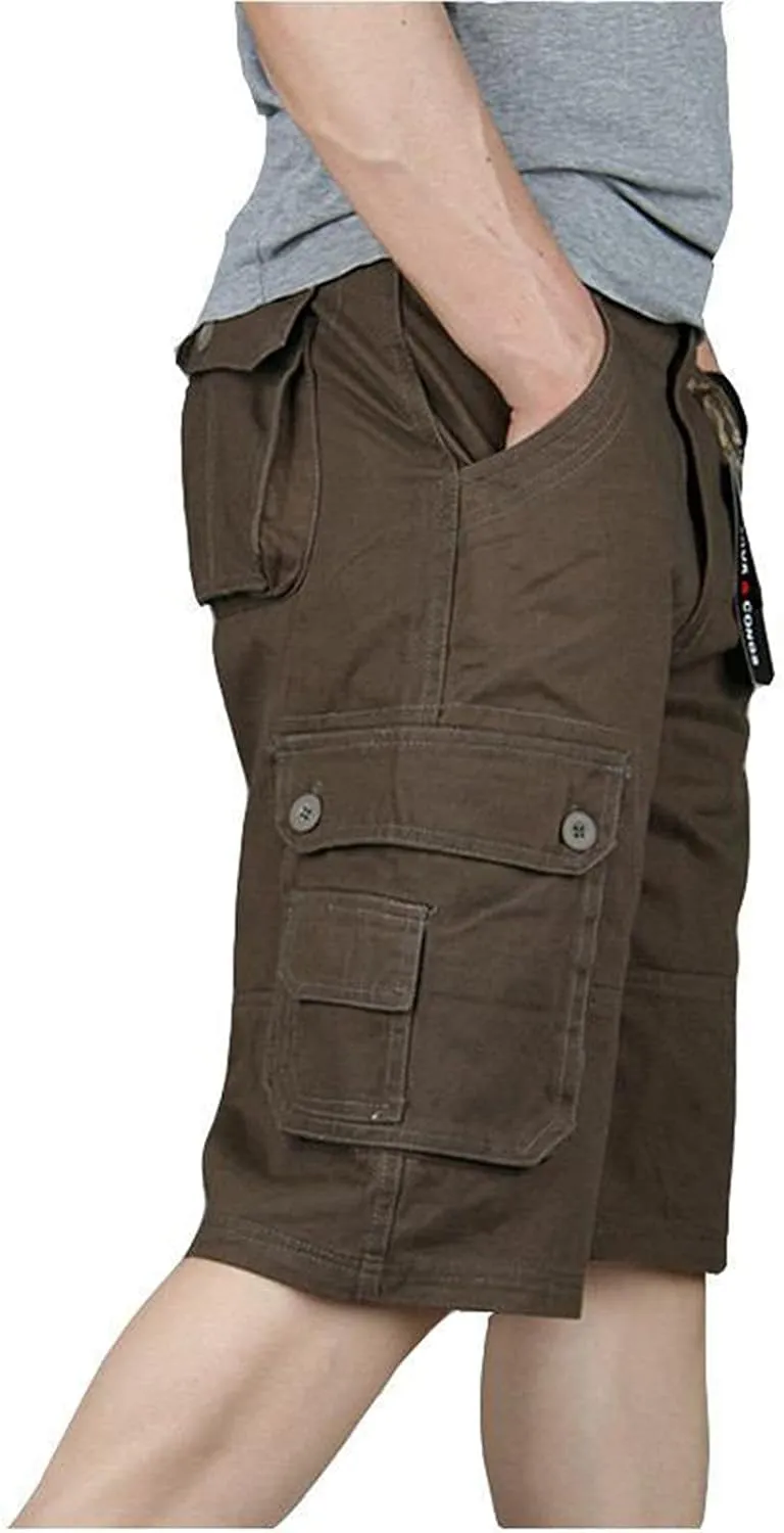 Cargo Shorts for Men Zipper Fly Relaxed Straight Leg Lightweight Work Shorts Casual 2025 Summer Tactical Pants
