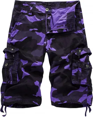 Cargo Shorts for Mens Casual Cotton Drawstring Classic Cargo Stretch Short with Pockets Men Pants