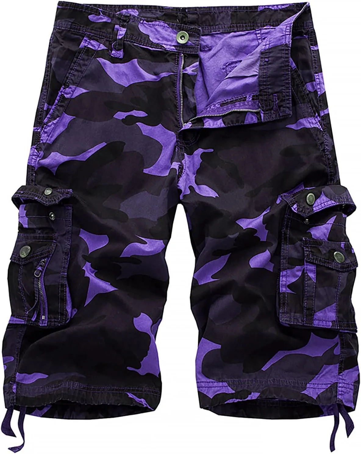 Cargo Shorts for Mens Casual Cotton Drawstring Classic Cargo Stretch Short with Pockets Men Pants