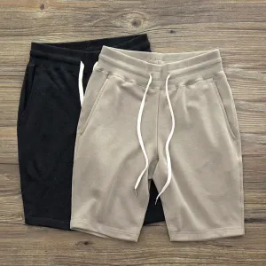 Casual Simple Comfortable Mid Waist Shorts Solid Color Sports Shorts