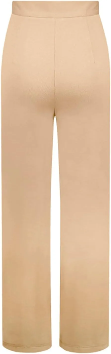 Casual Women Pants Women's Solid Color Wide-Leg High Waist Loose Fit Soft Breathable Trousers for Business