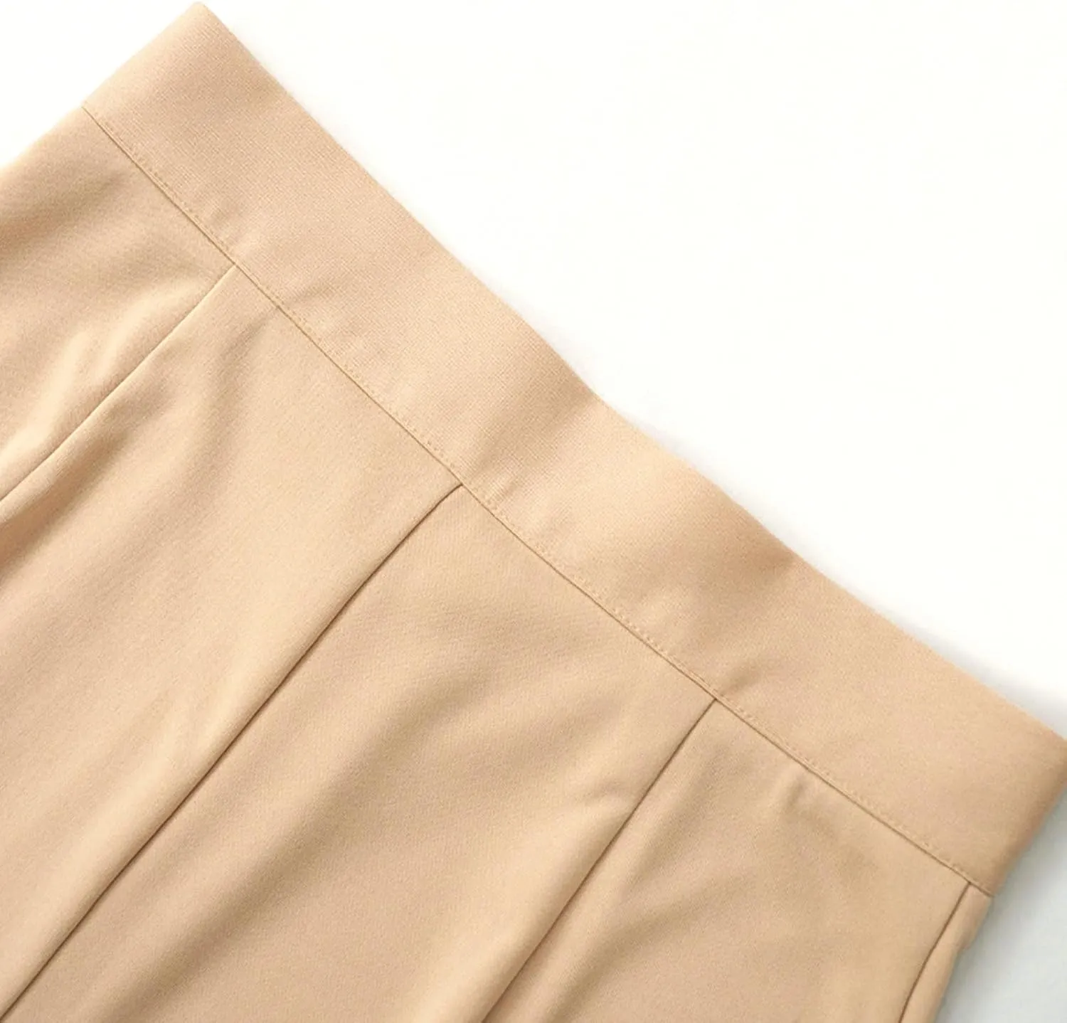 Casual Women Pants Women's Solid Color Wide-Leg High Waist Loose Fit Soft Breathable Trousers for Business