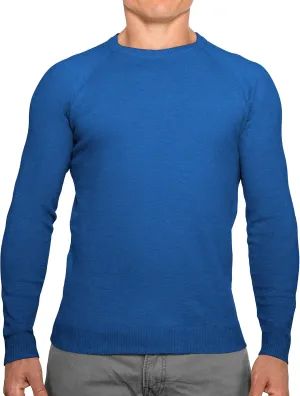 CC Perfect Slim Fit Crewneck Sweaters for Men | Lightweight Breathable Mens Sweater | Soft Fitted Pullover for Men