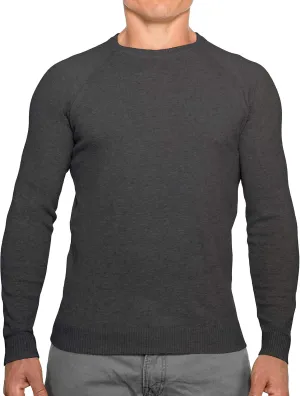 CC Perfect Slim Fit Crewneck Sweaters for Men | Lightweight Breathable Mens Sweater | Soft Fitted Pullover for Men