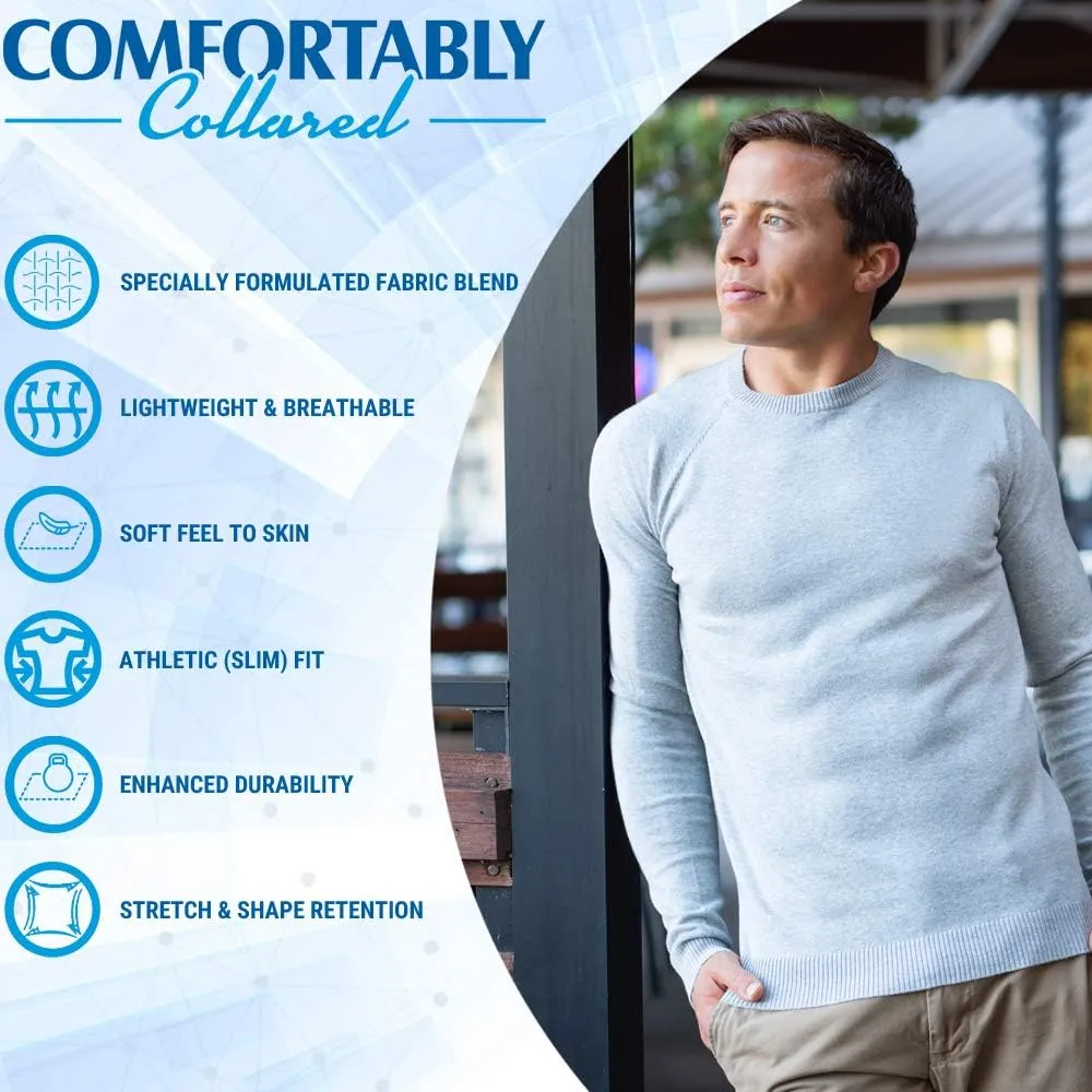 CC Perfect Slim Fit Crewneck Sweaters for Men | Lightweight Breathable Mens Sweater | Soft Fitted Pullover for Men
