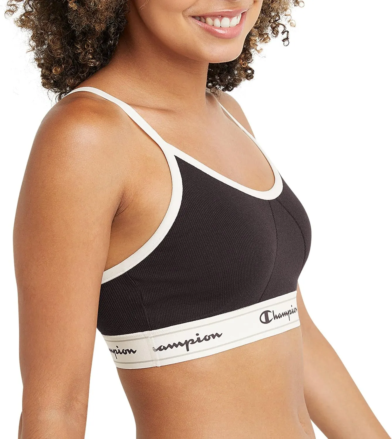 Champion Womens Heritage Bralette, Cotton Stretch Pullover Bra, Moisture Wicking Bra, Single Or 2-Pack