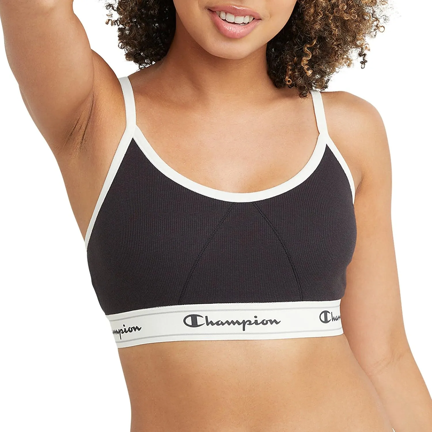 Champion Womens Heritage Bralette, Cotton Stretch Pullover Bra, Moisture Wicking Bra, Single Or 2-Pack