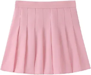 CHONG FENG XIA Women's Slim Fit High-Waisted Woolen A-Line Pleated Skirt, Fall and Winter