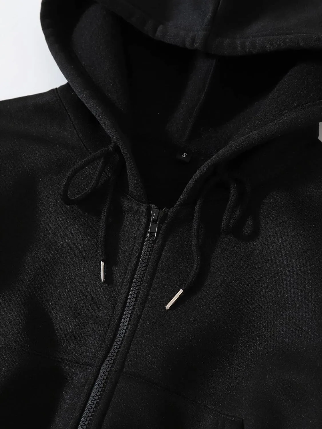 Cioatin Women Fleece Zip Up Crop Hoodies Sweatshirt Y2K Fall Trendy Long Sleeve Athletic Workout Pullover Jacket Sweater