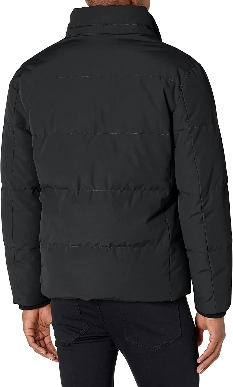 Cole Haan Men's Short Down Parka with Hooded Down Coat