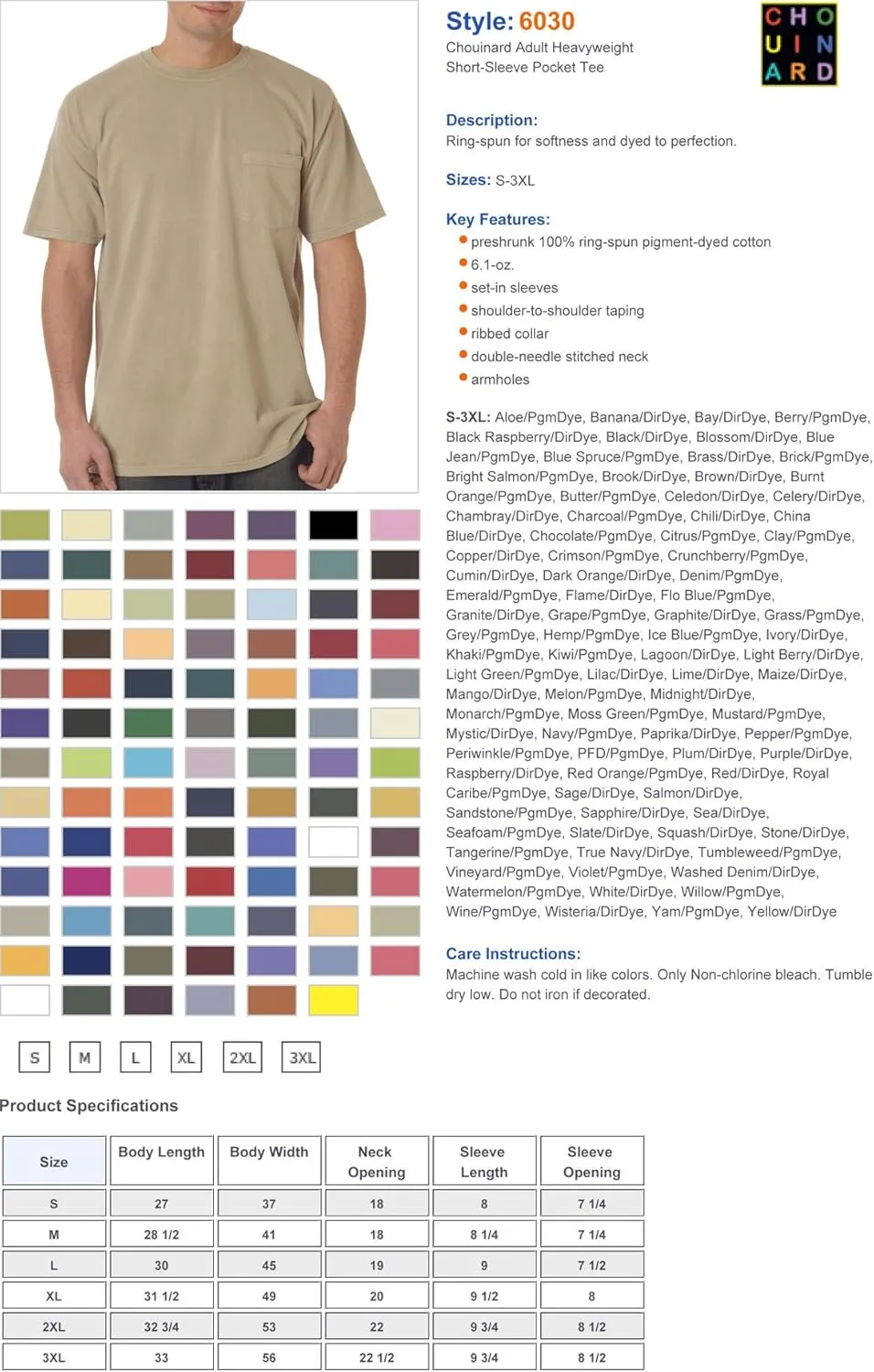 Comfort C1717 Colors 6.1 oz. Ringspun Garment-Dyed T-Shirt