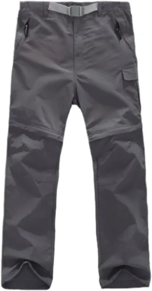 Convertible Cargo Pants for Men Quick Dry Stretch Waist Casual Athletic Pants Relaxed Fit Lightweight Streetwear Trousers