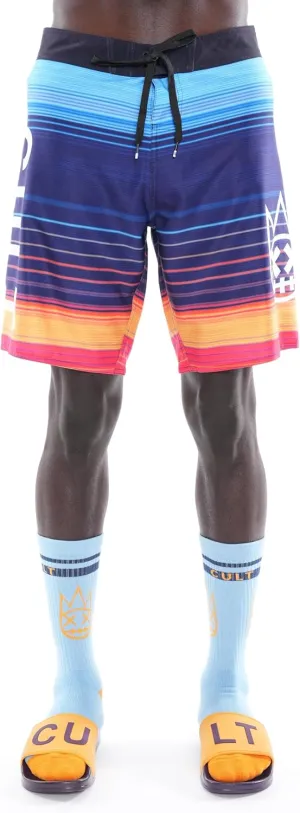 Cult of Individuality Men's Board Shorts in Lines, X-Large