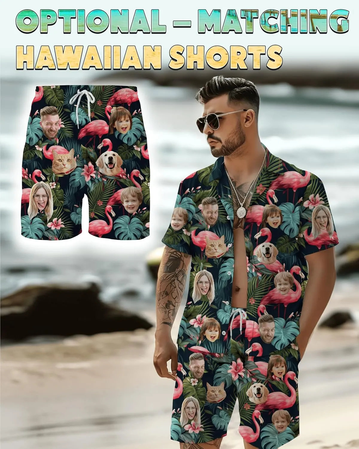 Custom Swim Trunks with Face ?C Funny Swim Trunks for Men, Personalized Board Shorts, Custom Swimwear, Unique Summer Outfit