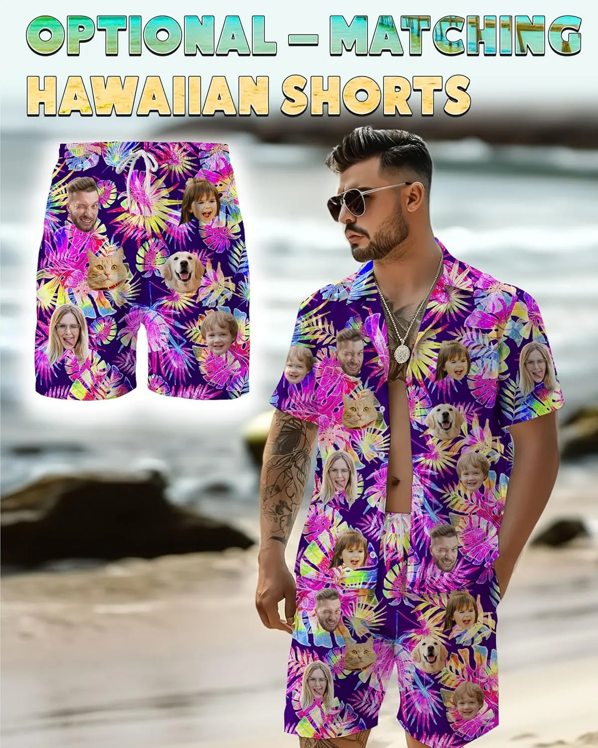 Custom Swim Trunks with Face ?C Funny Swim Trunks for Men, Personalized Board Shorts, Custom Swimwear, Unique Summer Outfit