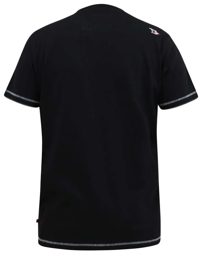 D555 BENNYLA Camo Printed Short Sleeve T-Shirt for Men's (601515) in Black, 3XL-6XL