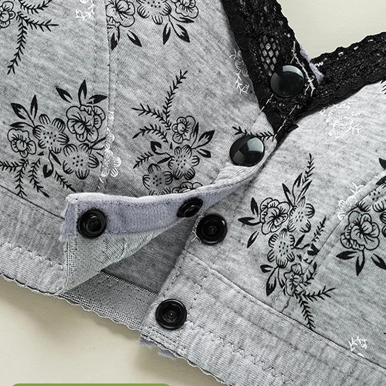 Daisy Bras for Older Women Front Button Close Convenient Everyday Bra 2024 New Comfortable No Underwire Gathering Bras