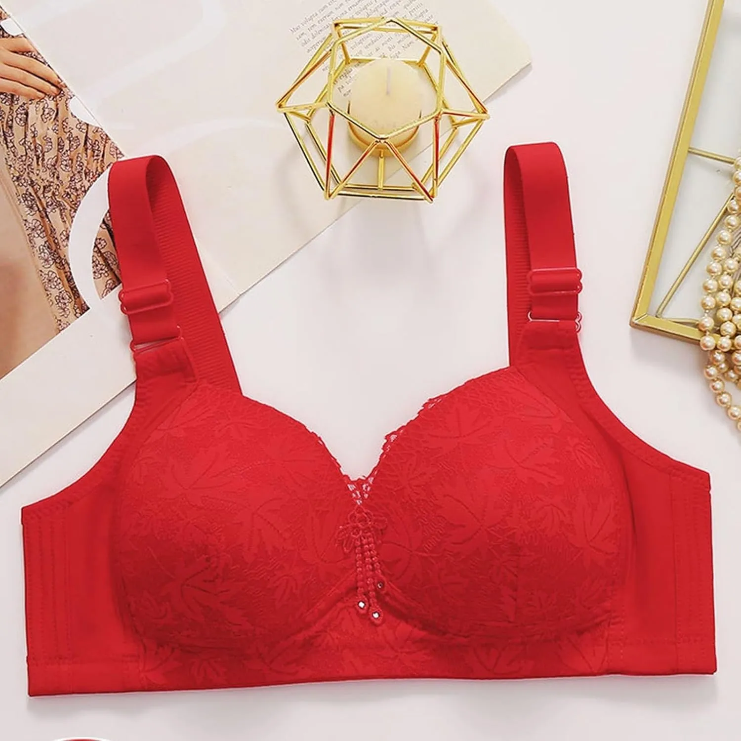 Daisy Bras for Older Women Front Button Close Convenient Everyday Bras 2025 Comfortable No Underwire Gathering Bras