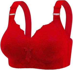 Daisy Bras for Older Women Front Button Close Convenient Everyday Bras 2025 Comfortable No Underwire Gathering Bras