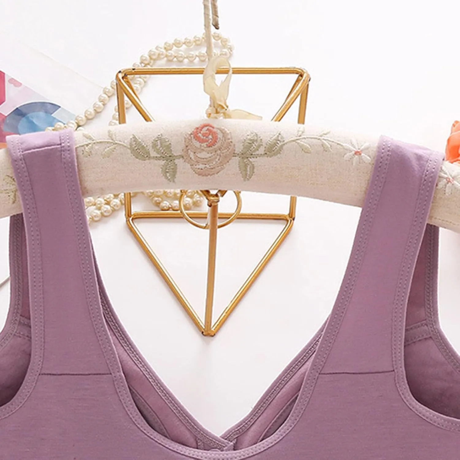 Daisy Bras for Older Women Front Closure Convenient Everyday Bras Mid Buttons Comfortable No Underwire Gathering Bras
