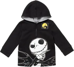Disney Nightmare Before Christmas Jack Skellington Oogie Boogie Sally Fleece Quarter Zip Hoodie Toddler to Little Kid