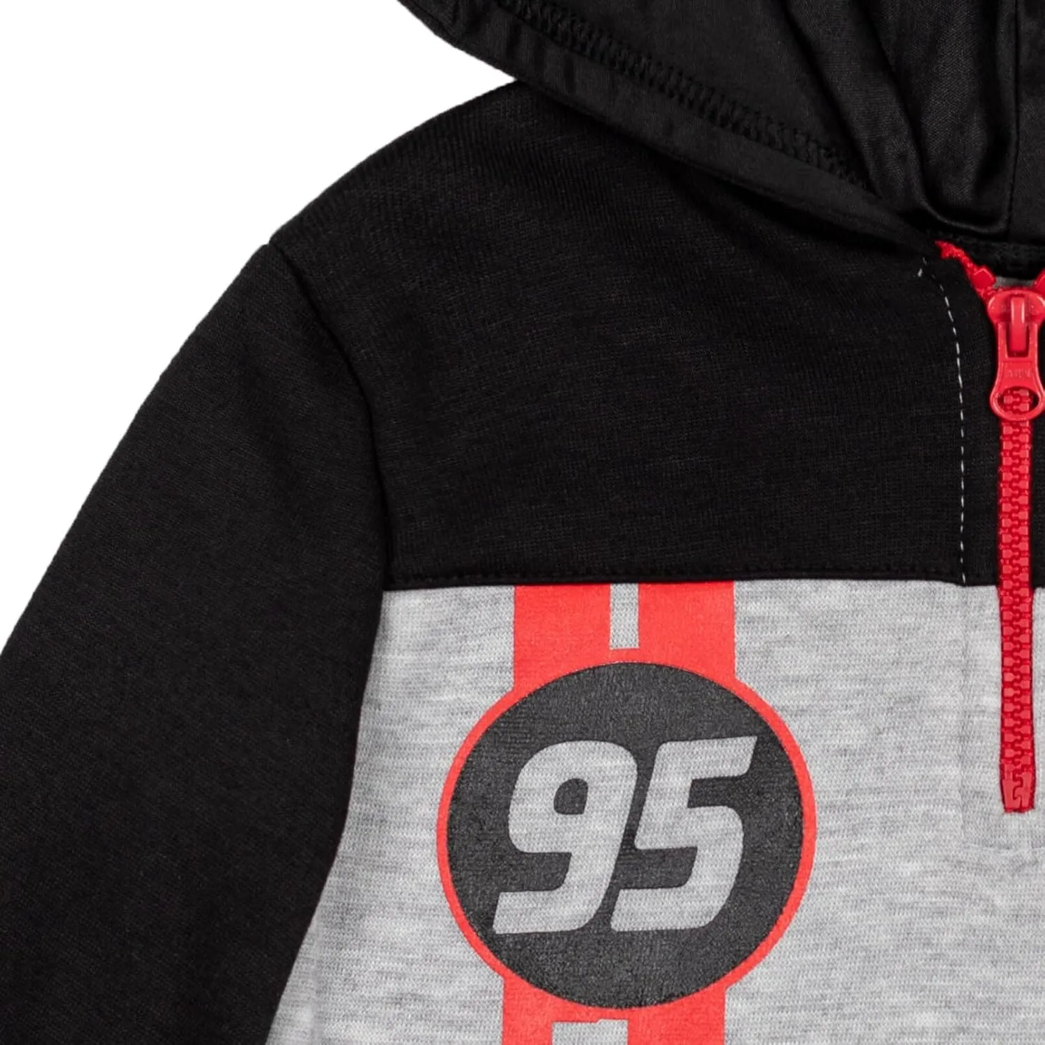 Disney Pixar Cars Lightning McQueen Fleece Half Zip Pullover Hoodie Toddler to Big Kid