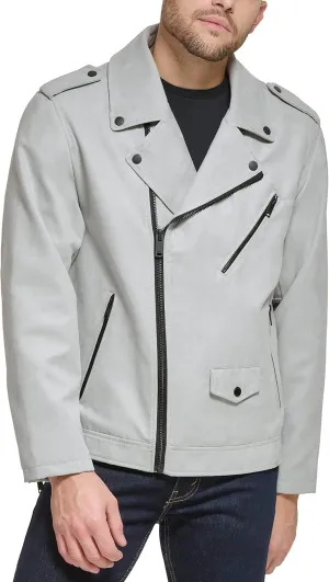 DKNY Men's Modern Motorcycle Jacket