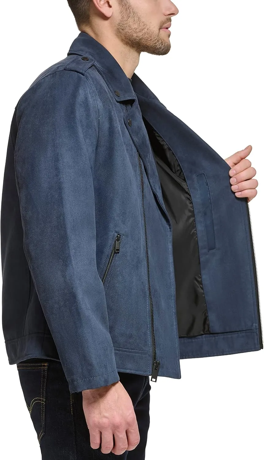 DKNY Men's Modern Motorcycle Jacket
