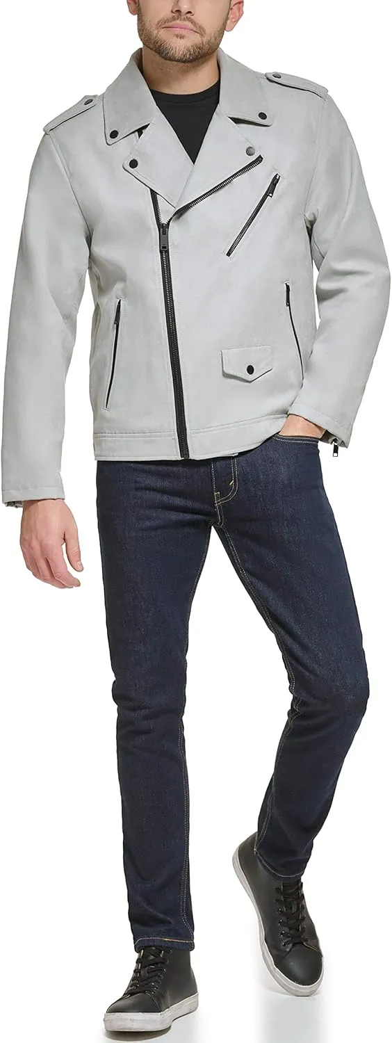 DKNY Men's Modern Motorcycle Jacket