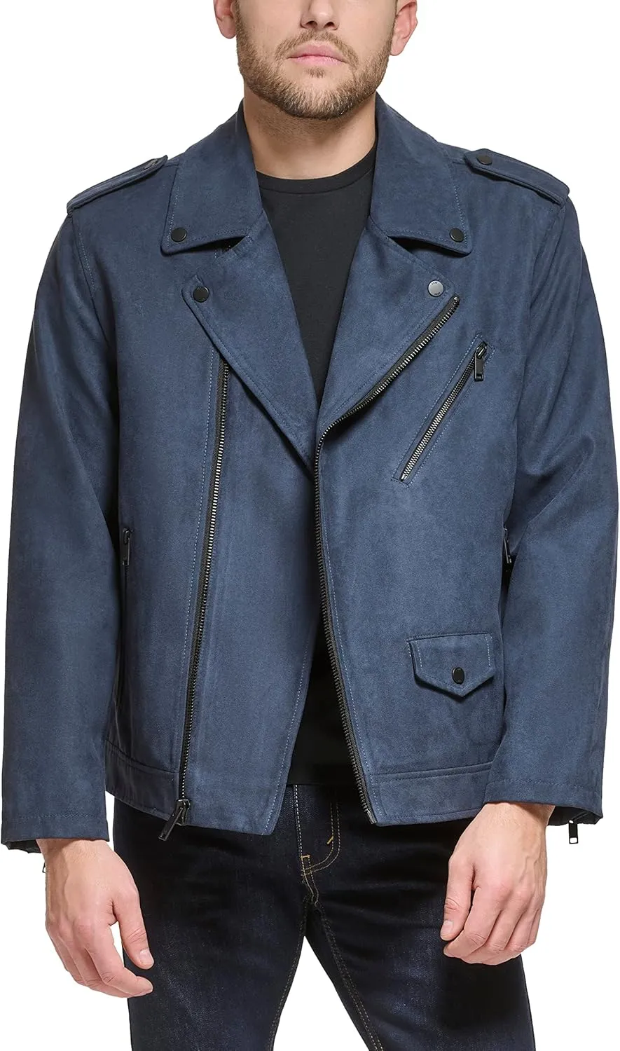 DKNY Men's Modern Motorcycle Jacket