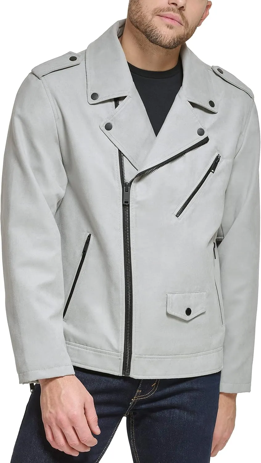DKNY Men's Modern Motorcycle Jacket