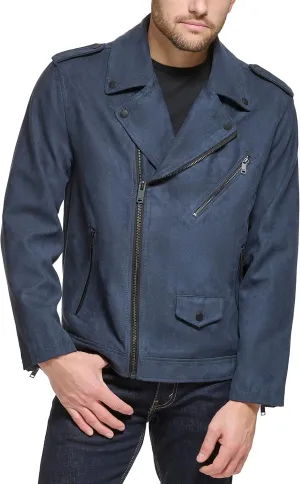 DKNY Men's Modern Motorcycle Jacket