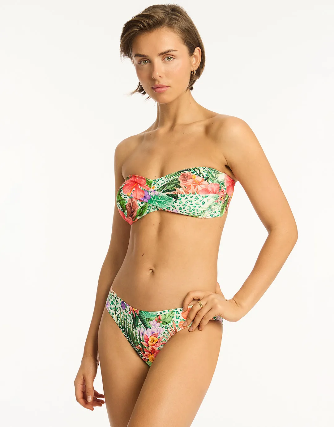 Dolce Twist Bandeau Bikini Top - Print