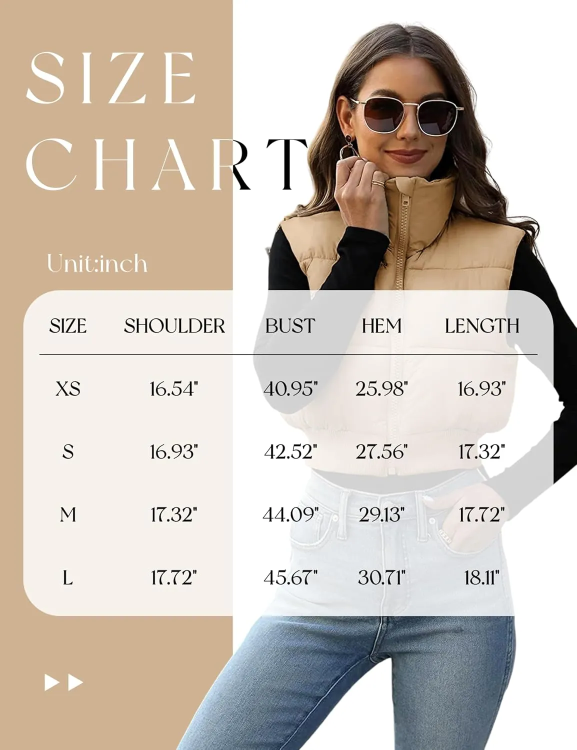 Dqbeng Cropped Puffer Vest Women Zip Up Stand Collar Sleeveless Outerwear Padded Crop Puffy Vests