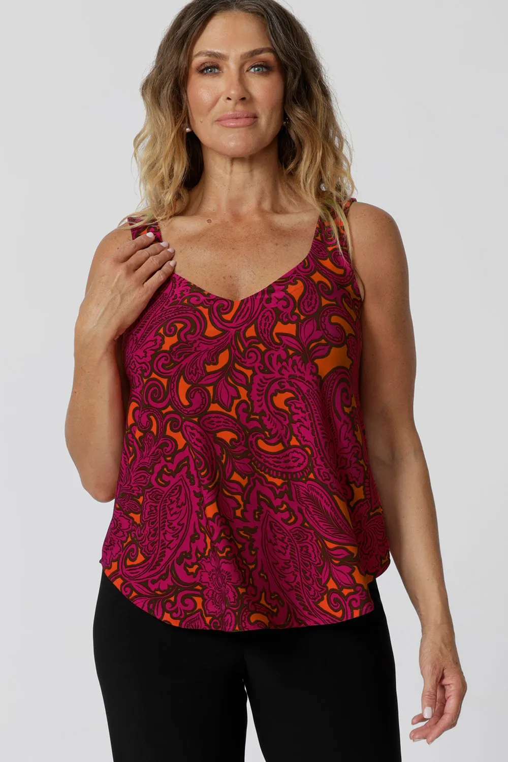 Eddy Cami in Bold Paisley
