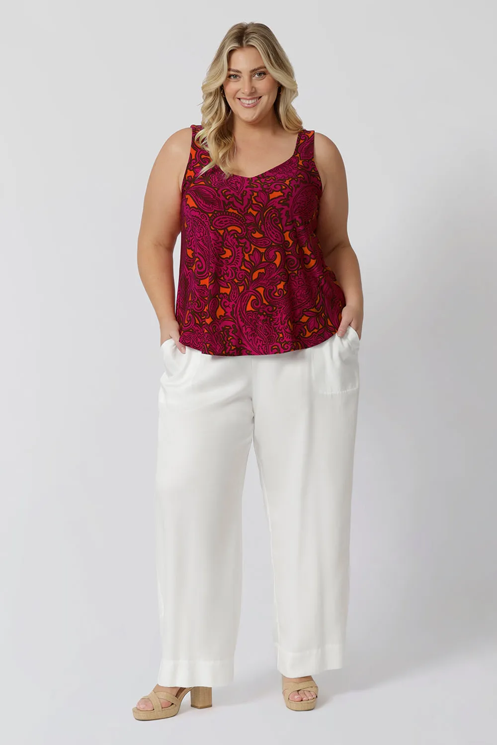 Eddy Cami in Bold Paisley