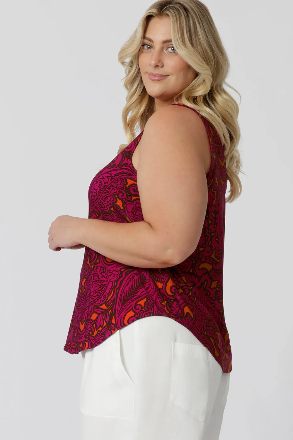Eddy Cami in Bold Paisley