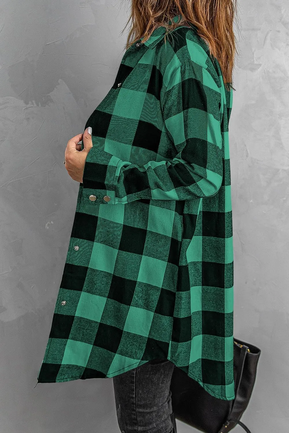 EVALESS Color Block Plaid Shacket Jacket Womens Fall Clothes Fashion Outfits