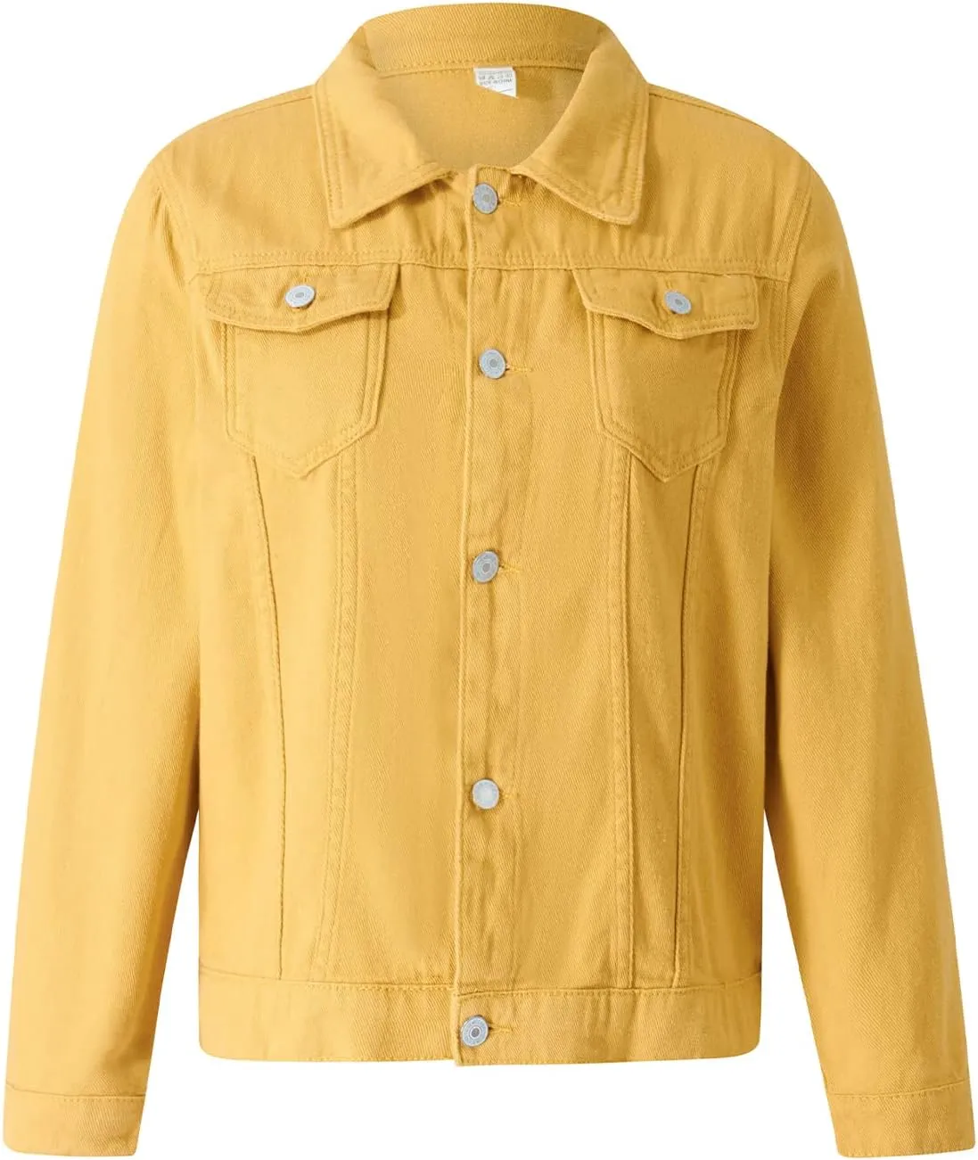 Fanvereka Jean Jackets for Women Fashion Casual Denim Jacket Long Sleeve Button Down Chest Pocket Coat