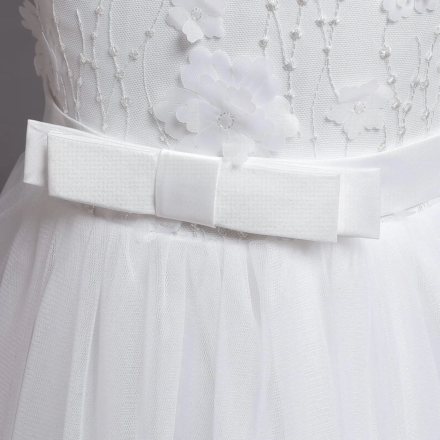 Flower Girls Vintage Lace Maxi Bridesmaid Dress Princess Birthday Wedding Party Tulle Pegeant Evening Formal Prom Dance Gown