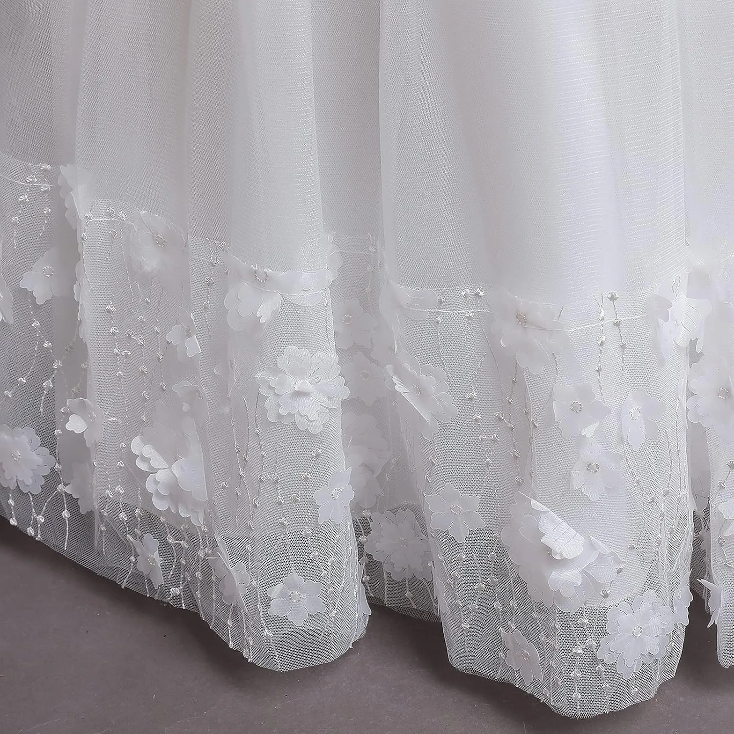 Flower Girls Vintage Lace Maxi Bridesmaid Dress Princess Birthday Wedding Party Tulle Pegeant Evening Formal Prom Dance Gown