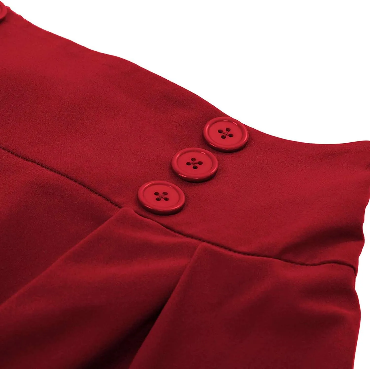 Flowy Pleated Midi Skirt for Women Elastic High Waist Summer Solid Color Retro Skirts Elegant Party Skirt